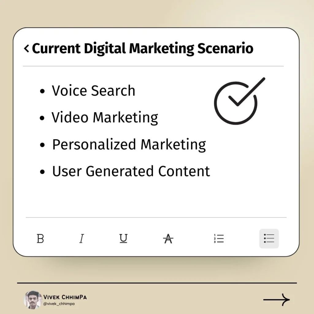 Current Digital Marketing Scenario