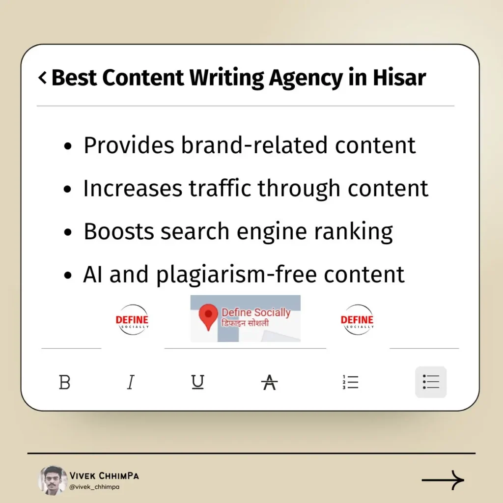 Best Content Writing Agency in Hisar