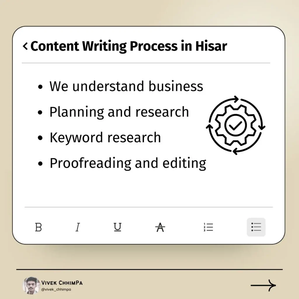 Content Writing Process in Hisar