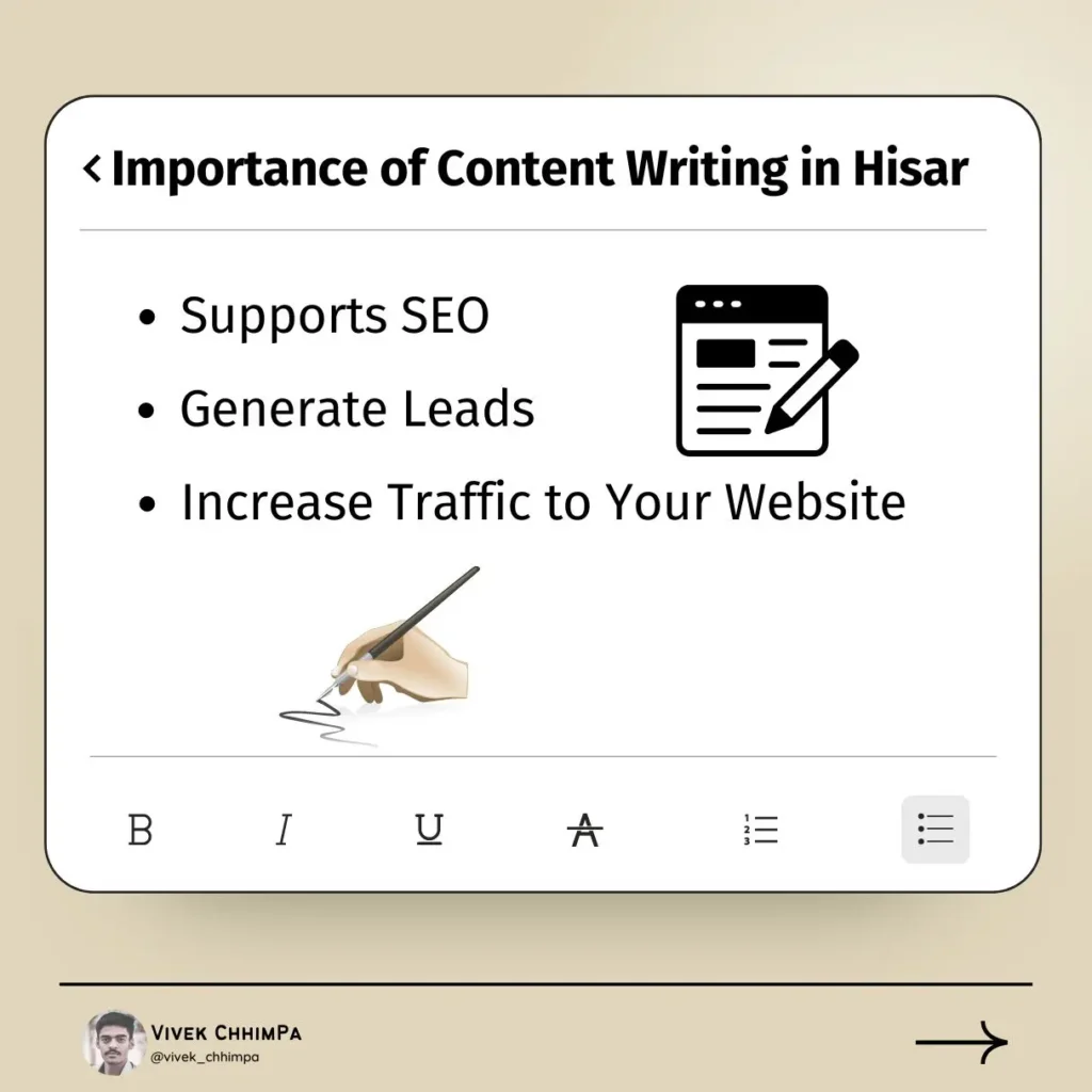 Importance of Content Writing in Hisar