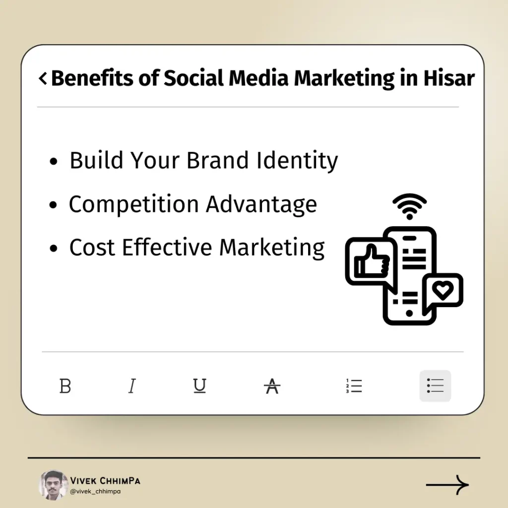 Benefits of Social Media Marketing in Hisar