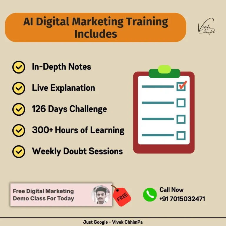 AI Digital Marketing Training Includes