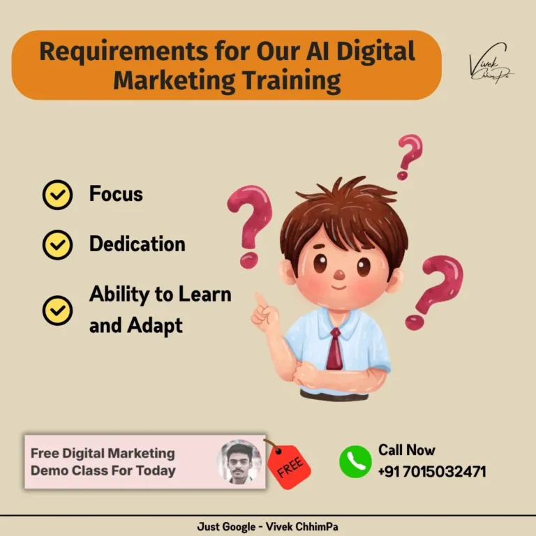 Requirements for Our AI Digital Marketing Training